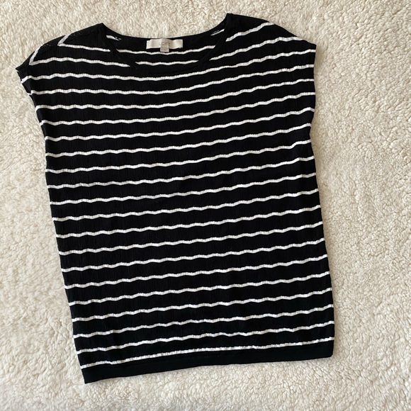 LOFT - striped knit top - Picture 2 of 6